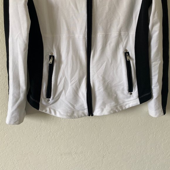 L-RL Ralph Lauren Active Womens Sweater Athleisure Size M Colorblock Zip Up - Picture 5 of 13